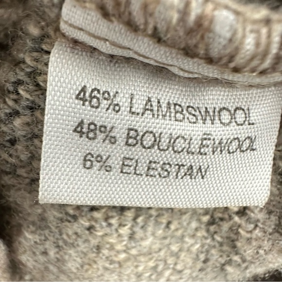 LAMBSWOOL Blend Geometric Patterned Button Cardigan Jacket XL - Picture 5 of 6